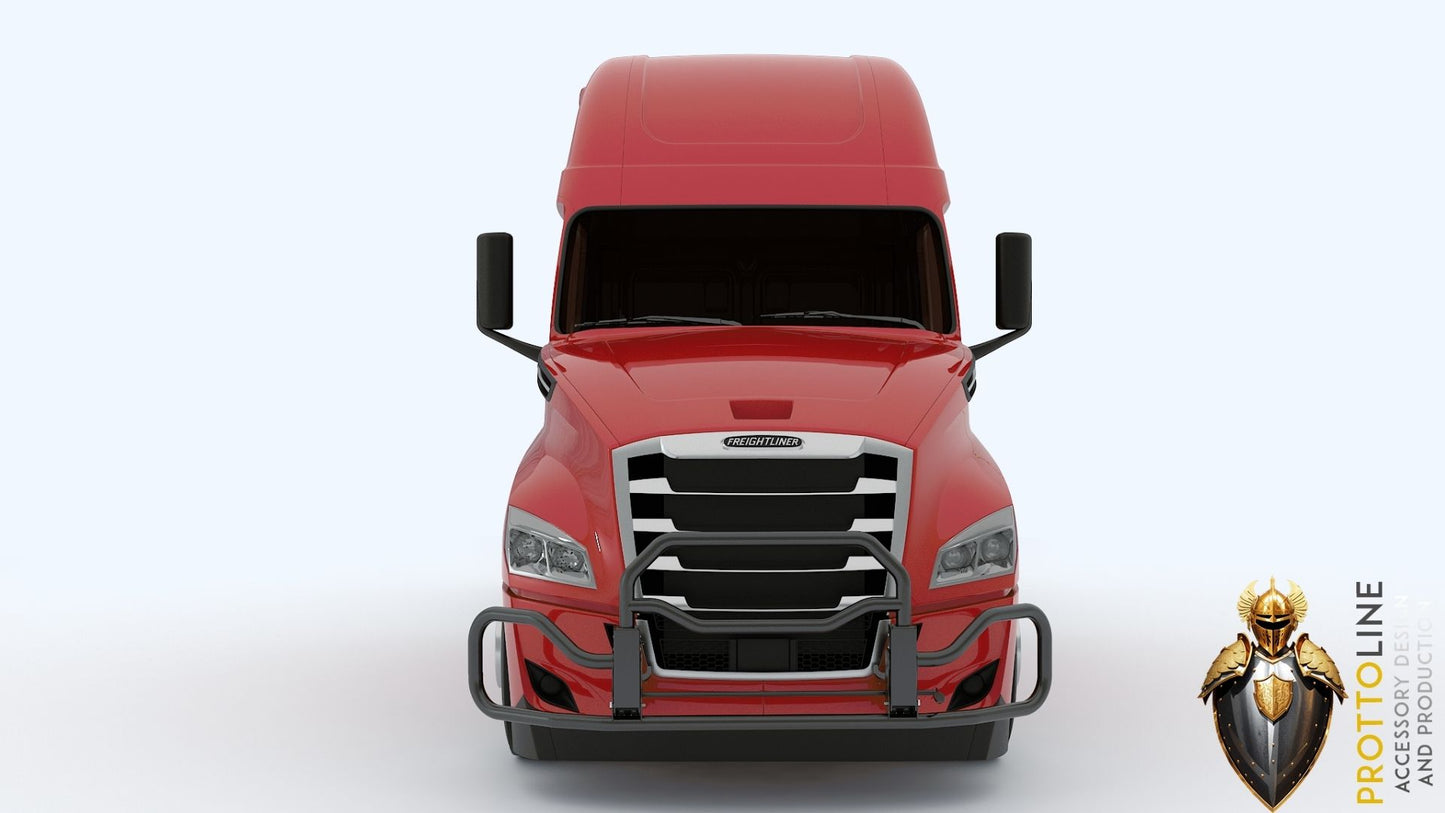 INTSUP FREIGHTLINER CASCADIA BLACK With Bracket Set Deer Animal Moose Guard Bumper Black