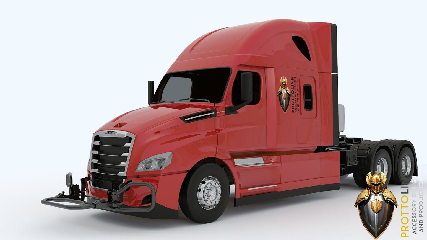 INTSUP FREIGHTLINER CASCADIA BLACK With Bracket Set Deer Animal Moose Guard Bumper Black