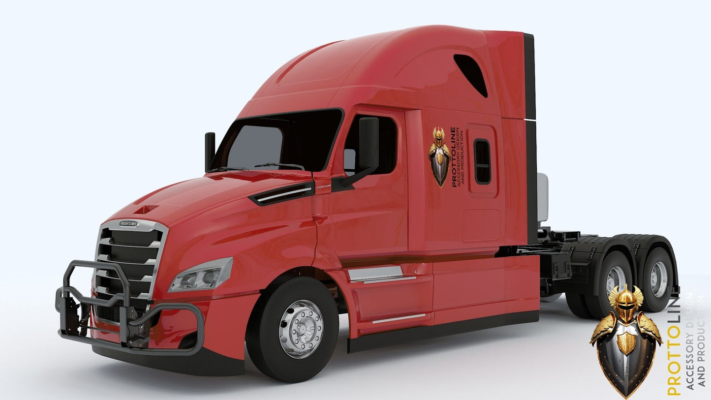 INTSUP FREIGHTLINER CASCADIA BLACK With Bracket Set Deer Animal Moose Guard Bumper Black